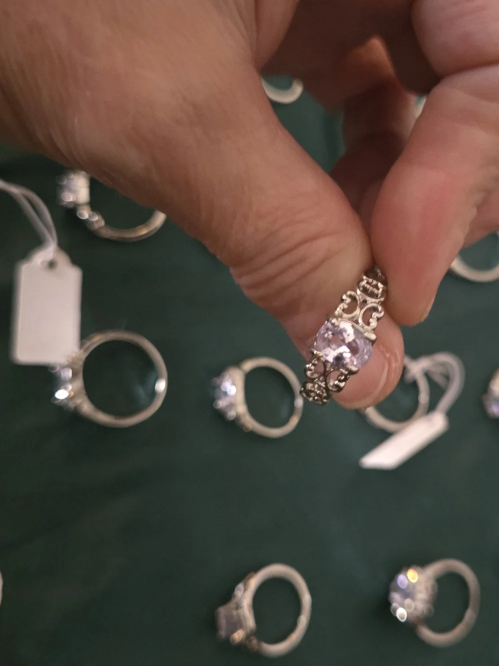 Stainless Steel Cubic Zirconia Ring - Fancy, Lot Of 29
